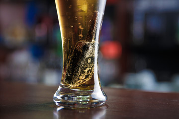 Concept of Drinking and Driving, beer and car keys