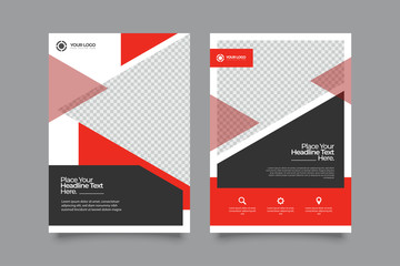 Business abstract vector template. Brochure design, cover modern layout, annual report, poster, flyer in A4 with geometric shapes for corporate, agency, services with elegant background