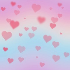 Fototapeta na wymiar Heart shape pattern in candy pastel color for design.