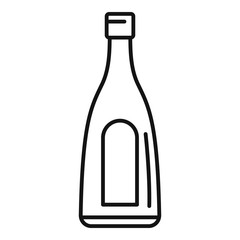 Ketchup bottle icon. Outline ketchup bottle vector icon for web design isolated on white background