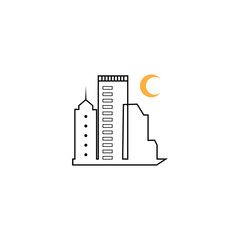 Modern City skyline . city silhouette. vector illustration in flat design