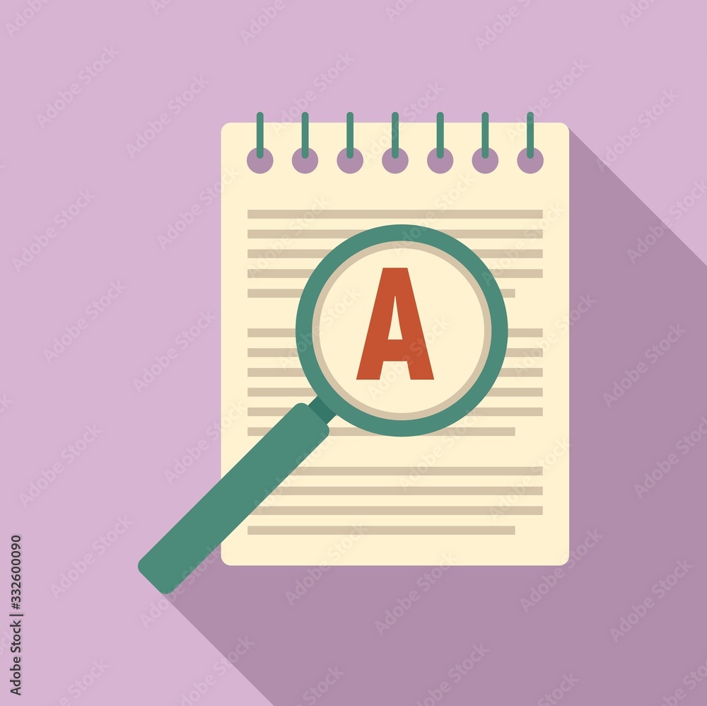 Poster edit document icon. flat illustration of edit document vector icon for web design