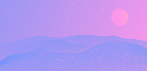 Desert vector background. Landscape with popular gradient.