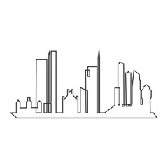 Modern City skyline . city silhouette. vector illustration in flat design