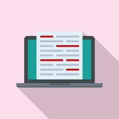 Online edit icon. Flat illustration of online edit vector icon for web design