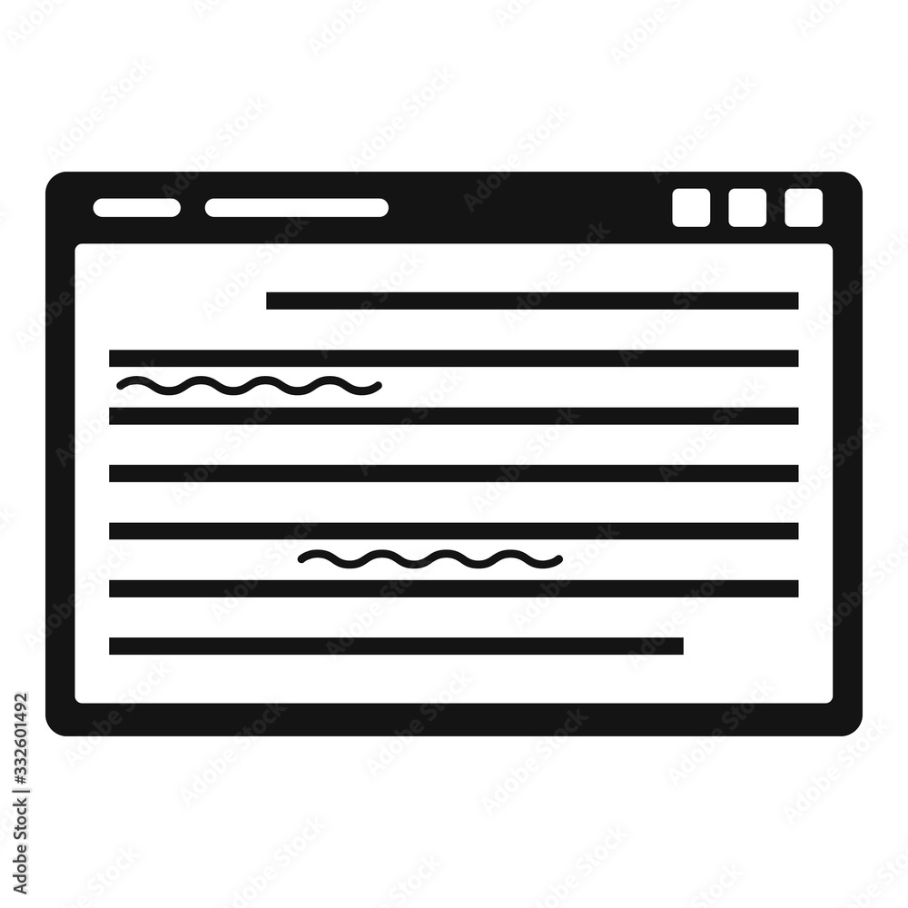 Poster web editor icon. simple illustration of web editor vector icon for web design isolated on white back