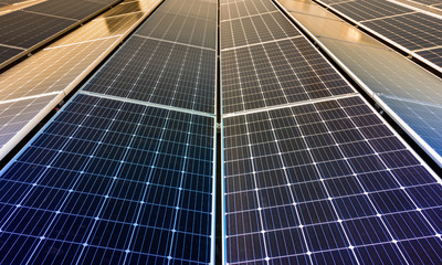 Installation of solar power plant on the rooftop of a building