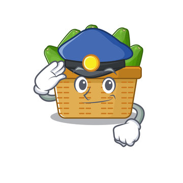 A picture of avocado fruit basket performed as a Police officer