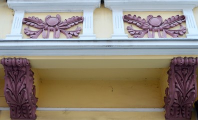 decorations on the old building