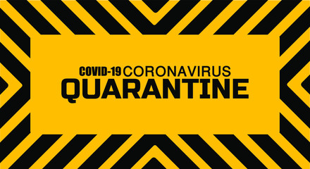 coronavirus quarantine sign vector icon