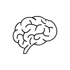 human brain vector icon. brainstorm illustration sign. creativity symbol. genius logo.
