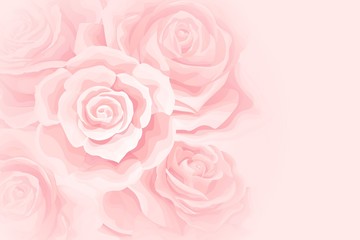 Flower soft background with cream rose flower bud