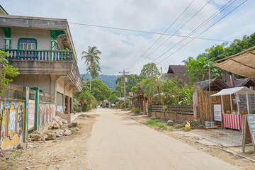 Obraz premium Port Barton downtown district, Palawan, Philippines