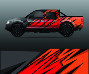 Obraz premium truck decal graphic wrap vector, abstract background