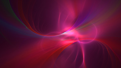 3D rendering abstract red fractal light background