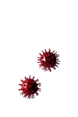 3D illustration.Infected virus cells.Image of Flu COVID-19 virus cell.China pathogen respiratory influenza covid virus cells. 