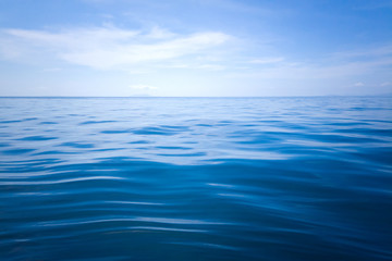 Plakat Calm Sea and Blue Sky Background.