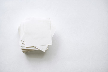 Top View of Square Papers Pile on Paper Background