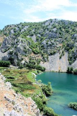 Fototapeta na wymiar lake on the Krupa river, Croatia