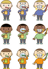  Children in the world who are good at brushing teeth　歯磨きを上手にする世界の子ども