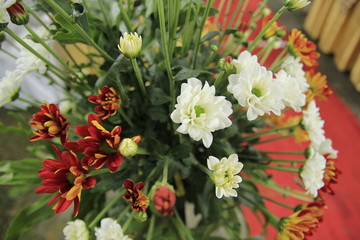 Artificial flowers that are used for decoration look always fresh