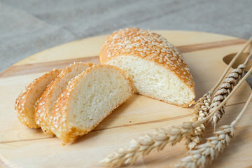 fresh bread, soft, loaf, sliced, ears