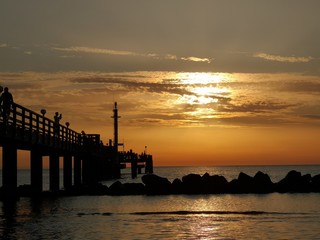 Obraz premium sunset at beach
