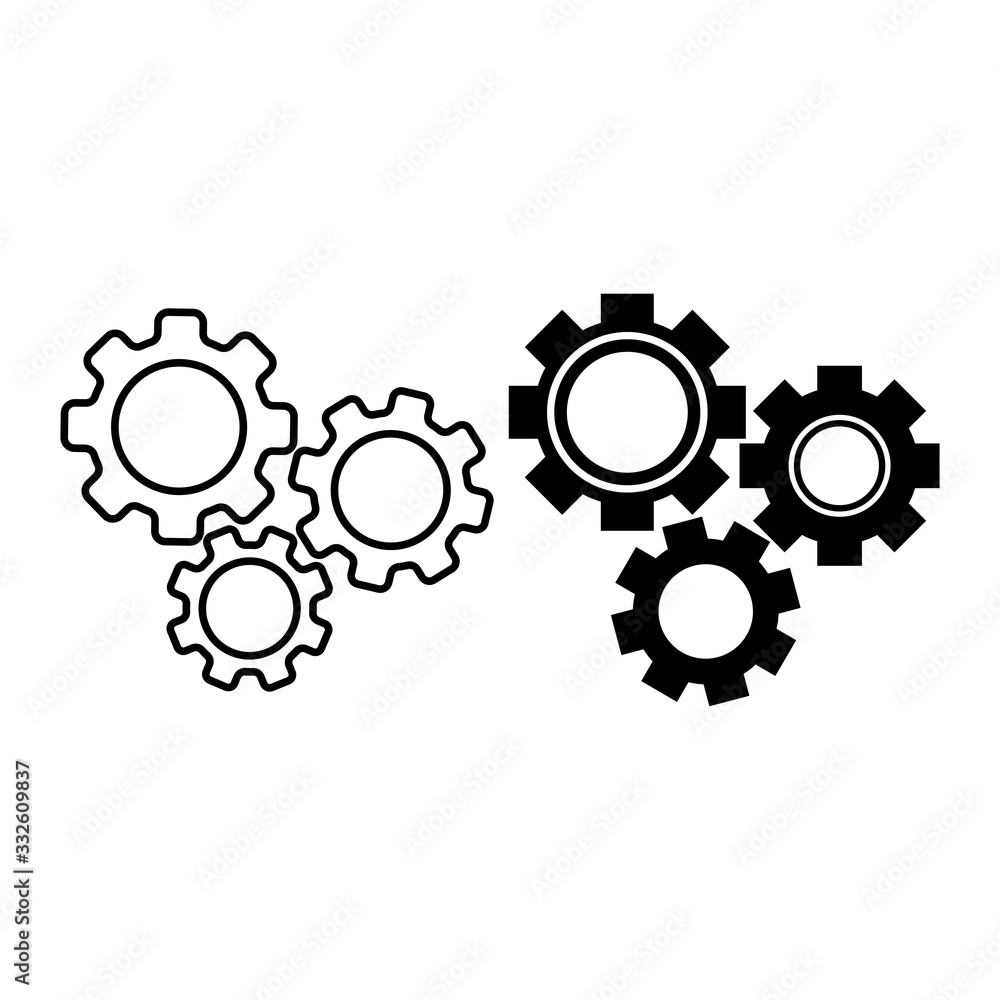 Poster process icon in a flat style in black color isolated on white background. simple operations icon. ep