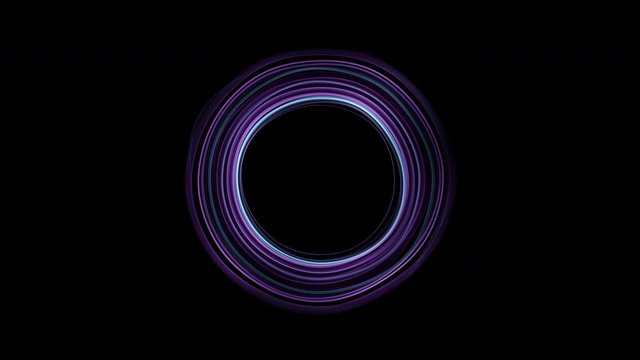 Abstract wavelike motion circular tunnel with black hole