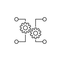 Obraz premium Outsourcing chalk icon. Vector