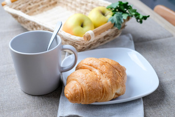 croissant, tea dessert, cake, sweet, breakfast