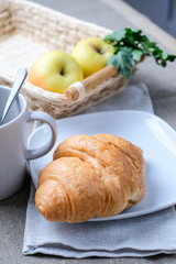 croissant, tea dessert, cake, sweet, breakfast