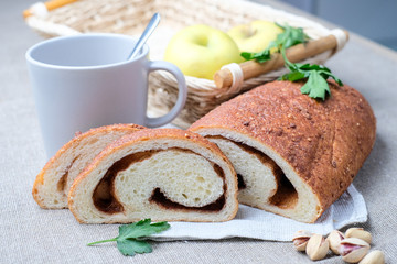 roll, tea dessert, cake, sweet, breakfast