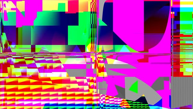Data noise abstract weird footage, digital generated vivid bright neon colors animation backgrounds, video art film, loop