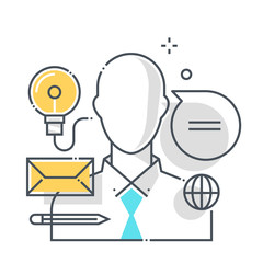 Consulting related color line vector icon, illustration