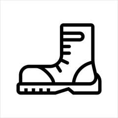 Army Boot Icon, Combat Leather Boot, Para Trooper, Tactical Military Boot