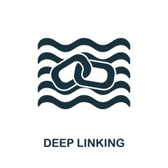 Deep Linking icon from affiliate marketing collection. Simple line Deep Linking icon for templates, web design and infographics