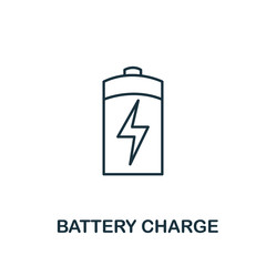Battery Charge icon from clean energy collection. Simple line element Battery Charge symbol for templates, web design and infographics