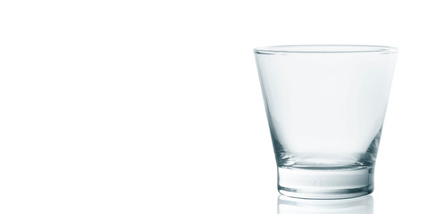 Water glass isolated on with background