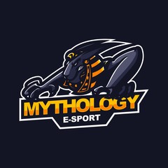 egyptian anubis e-sport gaming mascot logo template