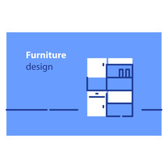 Home furniture concept, interior design, storage solution, cupboard or wardrobe