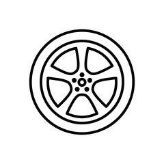 Car wheel icon, , logo isolated on white background