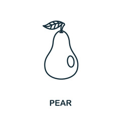 Pear icon from fruits collection. Simple line element Pear symbol for templates, web design and infographics