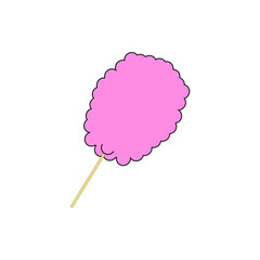 cotton candy on white background