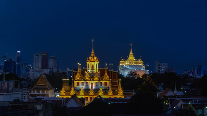 Temple in Bangkok (Thailand) at night