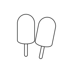 ice cream bonbon on white background