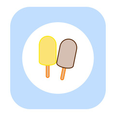 ice cream bonbon on white background