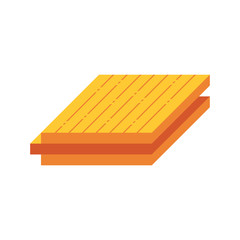 Engineered wood flooring vector icon. That is a floor finishing material for home interior decoration. Consist of hardwood layer  bonded over plywood. Include tongue and groove for joining with other.
