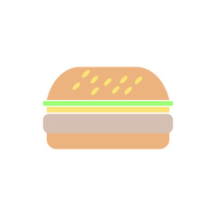 cheese burger on white background