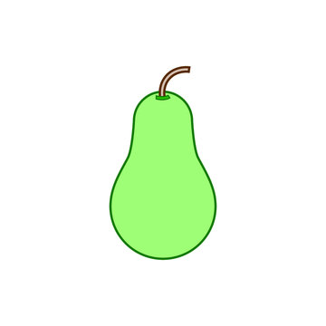 pear fruit on white background